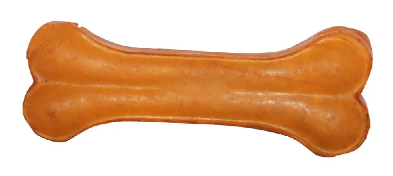 Single Burgham CattleRanch Pressed Rawhide Pork Bone 6 in DD6612