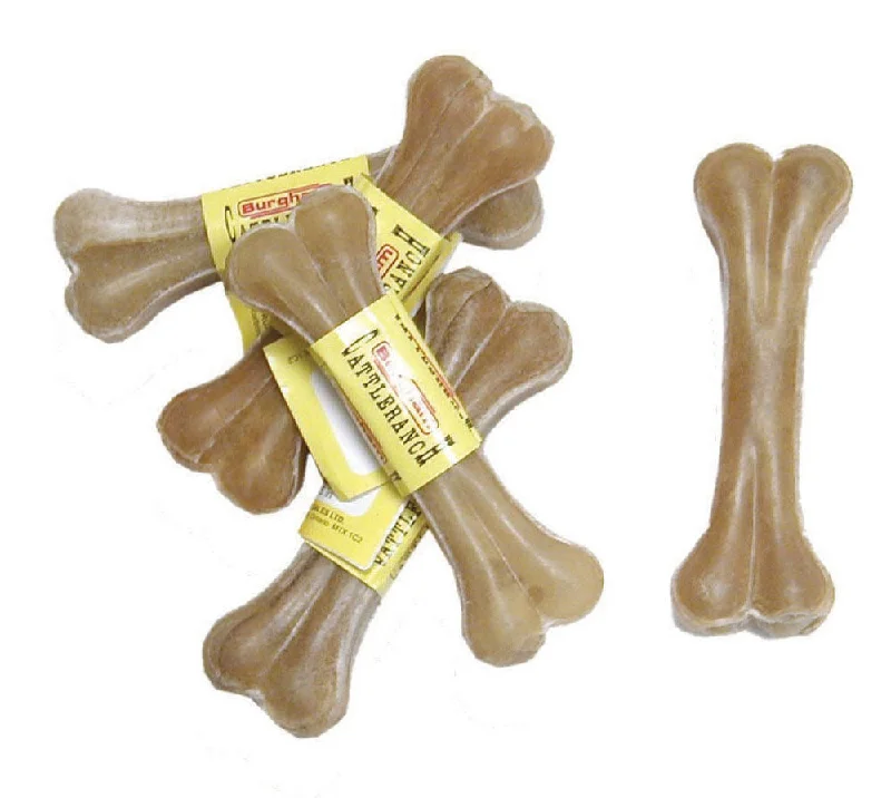 Single Burgham CattleRanch Pressed Rawhide Bone 5 in D-6085