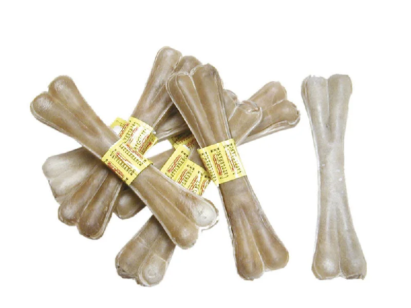 Single Burgham CattleRanch Pressed Rawhide Bone 10 in D-6089