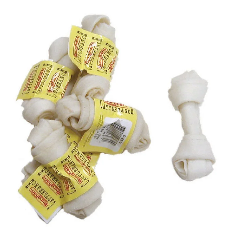 Burgham CattleRanch White Rawhide Bone 4.5 in D-6234