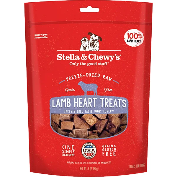 Stella & Chewy's Freeze Dried Lamb Heart Treats 3OZ