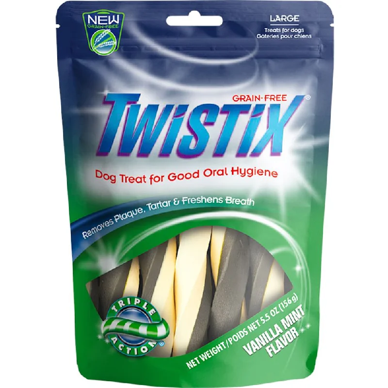 Twistix Vanilla Mint Grain Free Large Dental Dog Treats 156g