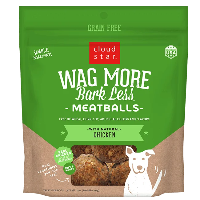 Cloud Star Wag More Bark Less Meatballs Chicken Dog Treat 397g