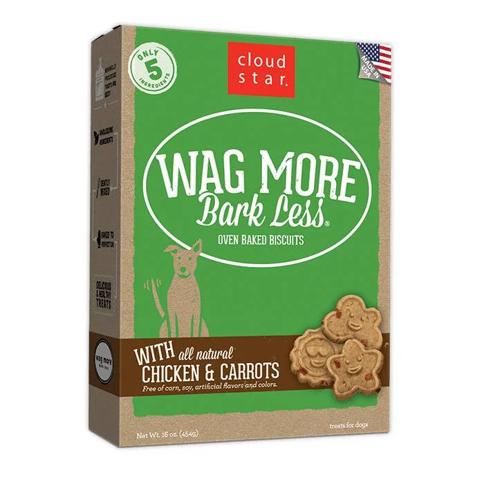 Cloud Star Wag More Bark Less Oven Baked Biscuits Chicken & Carrots 3lb